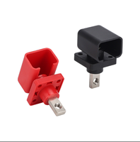 Connecteurs de borne de batterie de voiture en laiton noir et rouge 12v-48VDC 50A borne de câble de batterie automatique poteau supérieur pour batterie au Lithium automatique