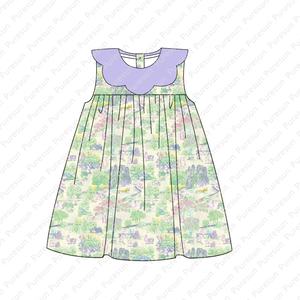 <span class=keywords><strong>Bambini</strong></span> ragazze primavera estate abiti bavaglino smerlato abbigliamento con girandola Smocked <span class=keywords><strong>bambini</strong></span> abbinati vestito <span class=keywords><strong>Applique</strong></span> - Product Image 3