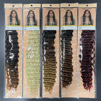 Meilleure Qualité Extension de Cheveux Synthétiques Ondulés Profonds 32 Pouces pour Tresses Boho, Cheveux à Tresser et Crochet Bouclé Bohème à l'Eau Chaude