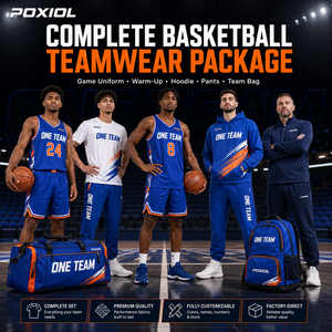 Paket Perlengkapan Tim Basket Lengkap, Seragam Pertandingan Custom Print, Kaos Pemanasan, Hoodie, Celana, Tas, Bahan Anti Lembab untuk Sekolah - Product Image 1
