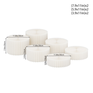 Supports <span class=keywords><strong>à</strong></span> gâteaux pliables en carton |   Supports de présentation cylindriques blancs écologiques pour table de desserts pour les fêtes de Thanksgiving et de Noël | - Product Image 3