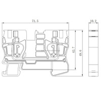 Alimentation à travers le bornier/connecteur de bornier de fil de Rail Din à bas prix pour industriel