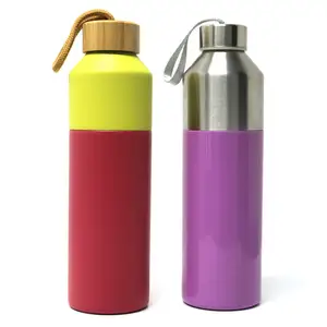 Creative double stainless steel tea separation thermos cup Amazon explosion 500ml double section bottle sports car cup