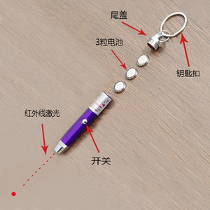 Mini lampe torche laser infrarouge, pointeur laser pour chat, pile bouton longue durée, bâton pour chat, stylo d'enseignement - Product Image 2