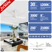 Ventilador de Techo 1stshine con Control Remoto, Eficiente, de Alta Calidad, con Motor de Corriente Continua de Alto Rendimiento y Luz LED