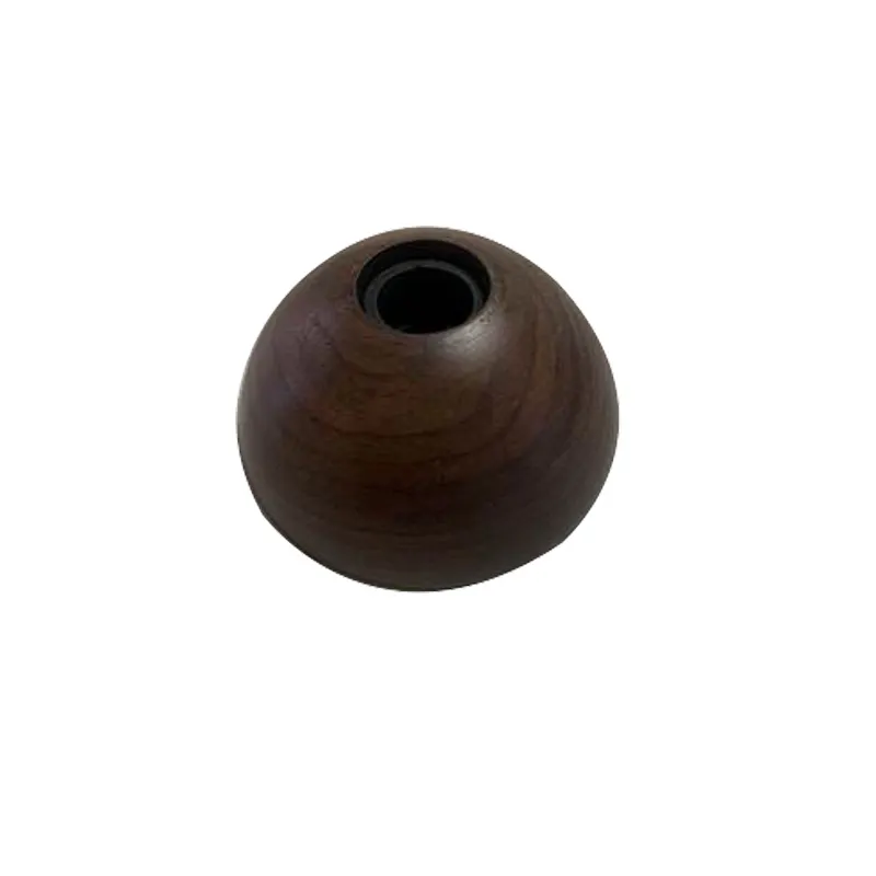 wooden half round shaped perfume lid with black finish