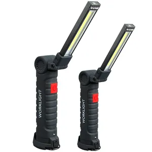 Lanterna LED COB Lanterna de trabalho recarregável USB Lâmpada suspensa com bateria embutida Tocha de acampamento