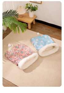 Kedi yatağı-derin uyku alanı ve kapaklı yarı kapalı kış yalıtım kedi uyku tulumu. - Product Image 3