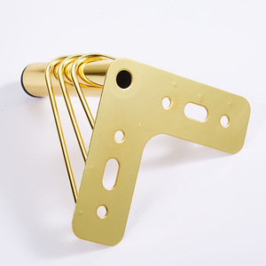 Pieds de meubles en métal Chengyouhui, pieds en fil d'acier doré 10121315, noir mat chromé, minimaliste, pour table basse, canapé, meuble TV - Product Image 1