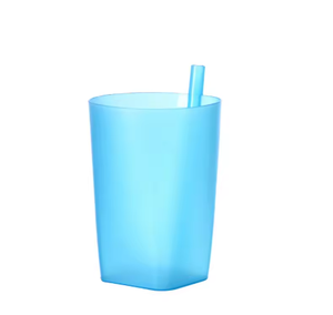 Vaso con pajita integrada para bebés y niños, taza de plástico de calidad alimentaria, botella de agua para niños - Product Image 1