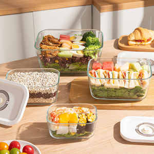 Juego <span class=keywords><strong>de</strong></span> 3 Recipientes Herméticos <span class=keywords><strong>de</strong></span> Vidrio Borosilicato <span class=keywords><strong>de</strong></span> Alta Resistencia <span class=keywords><strong>con</strong></span> Sellado al Vacío para Almacenamiento <span class=keywords><strong>de</strong></span> Alimentos - Product Image 4