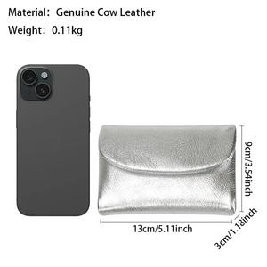 AndoBag Genuine Leather Short <b>Wallets</b> Multi-card Slots Card Holder Large Capacity <b>Trifold</b> <b>Wallet</b> Purse for Women 2518 - Product Image 2