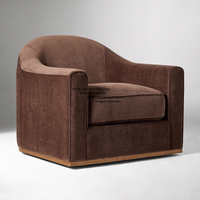 Fauteuil pivotant moderne une place en tissu pour bureau ou salon, idéal pour villas, canapé, chaise de négociation, mobilier