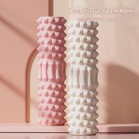 Rouleau en mousse EVA avec bâton de massage et balle de point de pression, portable et durable pour la relaxation musculaire des tissus profonds