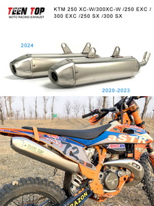 Teentop Échappement à enfiler 2 temps pour vélo tout-terrain GAS EC200/EC300 21-23 pour KTM <span class=keywords><strong>250</strong></span> XC-W /300XC-W 2020-<span class=keywords><strong>2023</strong></span> - Product Image 6