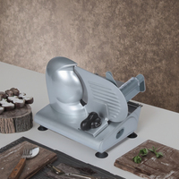 Machine à trancher les aliments de 7,5 pouces, lames en acier inoxydable amovibles et chariot à aliments, coupe-aliments électrique 150W pour usage domestique