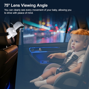 Moniteur vidéo pour bébé multifonctionnel, écran IPS de 5 pouces, caméra de voiture pour bébé, résolution 720P, Audio bidirectionnel, portée de 300m, USB Plug-and-Play - Product Image 3