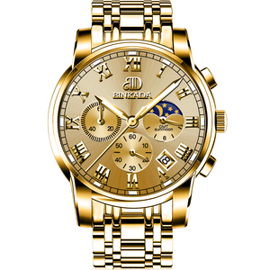 BINKADA Relojes Hombre 2021 시계 남성 럭셔리 브랜드 크로노 그래프 남성 스포츠 시계 방수 스테인레스 스틸 쿼츠 남성 시계 - Product Image 1