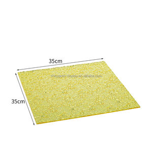 Tasse gâteau affichage <span class=keywords><strong>individuel</strong></span> restauration Buffet présentoirs jaune carré ondulation plinthes support ensemble cristal gâteau de mariage support - Product Image 6