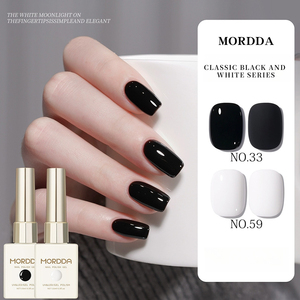 Venta directa de fábrica Esmalte de <span class=keywords><strong>uñas</strong></span> <span class=keywords><strong>blanco</strong></span> <span class=keywords><strong>y</strong></span> <span class=keywords><strong>negro</strong></span> clásico Alta saturación Salón de <span class=keywords><strong>uñas</strong></span> avanzado Francés 15ml Botella de gran capacidad - Product Image 4