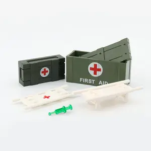 กล่องเข็มฉีดยาทหารร่างเล็กสำหรับแพทย์ทหารรถพยาบาลกู้ภัยของเล่นใน WW2