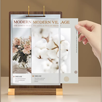 Support de Présentation en Acrylique avec Clip – Base Robuste et Portable – Idéal pour Hôtels et Bureaux