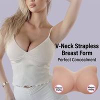 Prothèse mammaire réaliste en silicone ultra-doux, grande taille, sans bretelles, pour travestis, MTF, CD, Drag Queen, Cosplay
