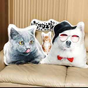 Coussin en peluche personnalisé avec photo d'animal de compagnie et logo, rembourrage en coton PP, pour la décoration de la maison - Product Image 5