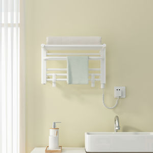 Sèche-serviettes électrique mural moderne, réglable, peu encombrant, petit et <span class=keywords><strong>portable</strong></span> pour salle de bain - Product Image 1