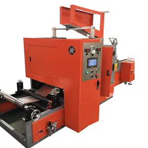 High Speed Fully Automatic Aluminium Foil Kitchen Foil Rewinding Machine With Auto Labelling Attachment