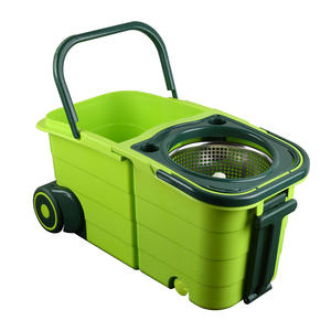 Serpillère à roulettes pour nettoyage facile des sols à 360 degrés, avec manche télescopique extensible, panier rectangulaire en plastique, équipement de nettoyage pour la <span class=keywords><strong>maison</strong></span> - Product Image 2