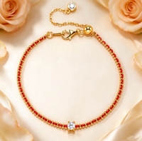 Bracelet ajustable tressé en or 18 carats plaqué or avec diamants CZ, bracelet empilable pour femmes, vente en gros, personnalisable