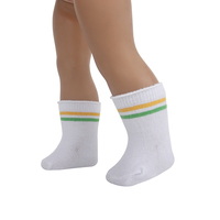 MSYO Chaussettes miniatures pour poupées de 18 pouces, jouet en peluche, jouet DIY, matériau en dacron, accessoires pour poupées américaines