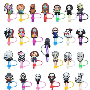 DD3126 Skull Tips Dust Plug Topper 10mm Party Decorar Cup <span class=keywords><strong>Bar</strong></span> Accesorios Hallows Day Tumbler Straw Dust Covers Cap - Product Image 1