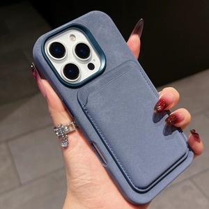 Custodia in pelle tinta unita multicolore con slot magnetico per carte, supporto e protezione antiscivolo anti-caduta per iPhone 17 Air - Product Image 3