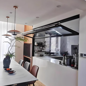 Nhôm dọc gấp cửa sổ hệ thống tiết kiệm không gian nâng và trượt tấm kính cho ngôi nhà hiện đại & văn phòng - Product Image 2