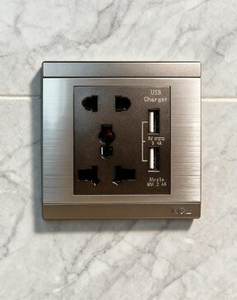 Prise universelle MGA en acier inoxydable 304, cuivre, ignifuge, PC, SPCC, fer, avec chargeur USB - Product Image 6