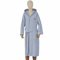 Peignoir en coton gaufré léger et confortable avec capuche, style enveloppant, pour hôtel, spa, cadeau d'entreprise, vêtement de nuit pour femme, commande en gros pour la maison