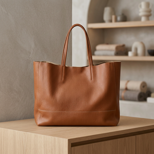 Sacs à main de luxe en cuir véritable BS INTERNATIONAL, prix d'usine, OEM ODM personnalisés, imperméables, deux poignées, style occidental pour femmes - Product Image 1