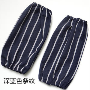 Manches de protection en coton et lin, design rayé, pour hommes, femmes, adultes, usage général, imperméables, résistantes aux taches - Product Image 2