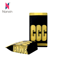 Sac de café en gros à fond plat avec valve de dégazage, logo personnalisé, fermeture éclair refermable, sac d'emballage pour grains de café 1kg 2lb, sac Mylar