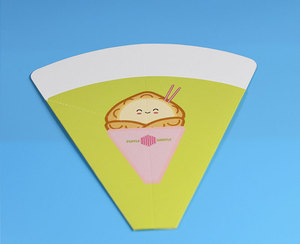 Vente chaude : Support en papier pour gaufres, emballage pour boîte à <span class=keywords><strong>pizza</strong></span>, support pour frites, support pour gaufres bulles, gobelet à crème glacée, cône à crêpes triangulaire pour à emporter - Product Image 5