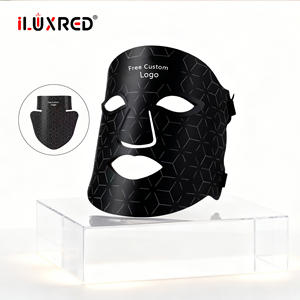 Masker Terapi Cahaya Merah ILUXRED Logo Kustom LED untuk Wajah dan Leher, Silikon Inframerah 630nm 850nm dengan Colokan AS - Product Image 1