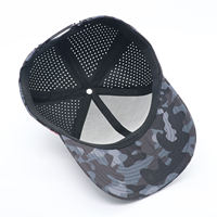 Gorra de Golf Deportiva Impermeable de 6 Paneles con Diseño de Camuflaje y Parche de Goma con la Bandera de EE. UU., Personalizable, para Uso Diario y Deportes al Aire Libre, Unisex