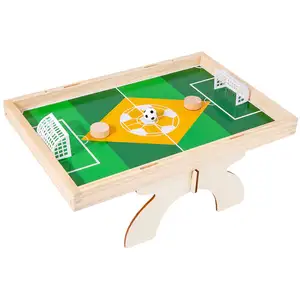 家庭室内玩玩具木制桌面足球弹球游戏足球桌游戏吊带冰球棋盘游戏