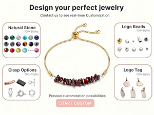 Metaphysical Healing Natural Stone Chip Slider <b>Bracelet</b>, <b>Adjustable</b> Jewelry for Daily Wear & Mother's Day Gifting - Product Image 3