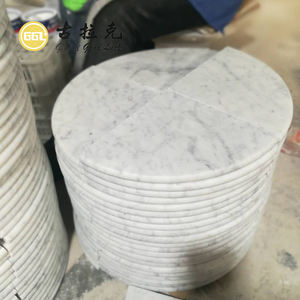 Étagère d'angle <span class=keywords><strong>murale</strong></span> en marbre naturel, en forme d'éventail, décoration pour la maison, bon marché, 9 pouces, pour la salle de bain - Product Image 5