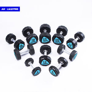 Mancuernas de uretano LIVEPRO, equipo de ejercicio, mancuernas de cabeza de 12 lados, mancuernas redondas de PU comerciales para el hogar, 2-50 kg - Product Image 2