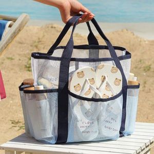 Sac de Douche en Maille à Séchage Rapide, Organisateur de Toilette Portable et Respirant, Sac de Plage Pliable en Maille pour Dortoir, Salle de Sport, Camping, Été - Product Image 3