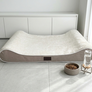 Lits orthopédiques pour chiens <span class=keywords><strong>ETRIP</strong></span> PET, luxe, modernes, classiques, lavables, blancs, pour chiens de grande et moyenne taille, housse amovible, durables et écologiques - Product Image 4